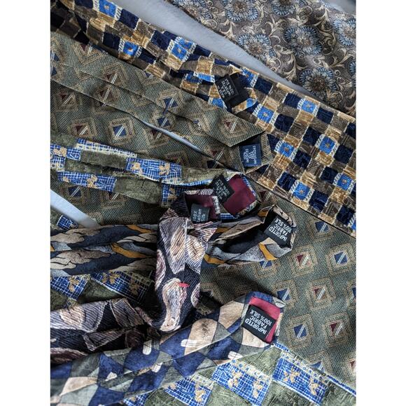 Lot Of 10 Mens Ties Silk Bill Blass Henry Grethel Stafford Honors Van Heusen - Picture 8 of 10